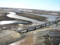 Gazprom baute die weltgrößte Bahnbrücke hinter dem Polarkreis 